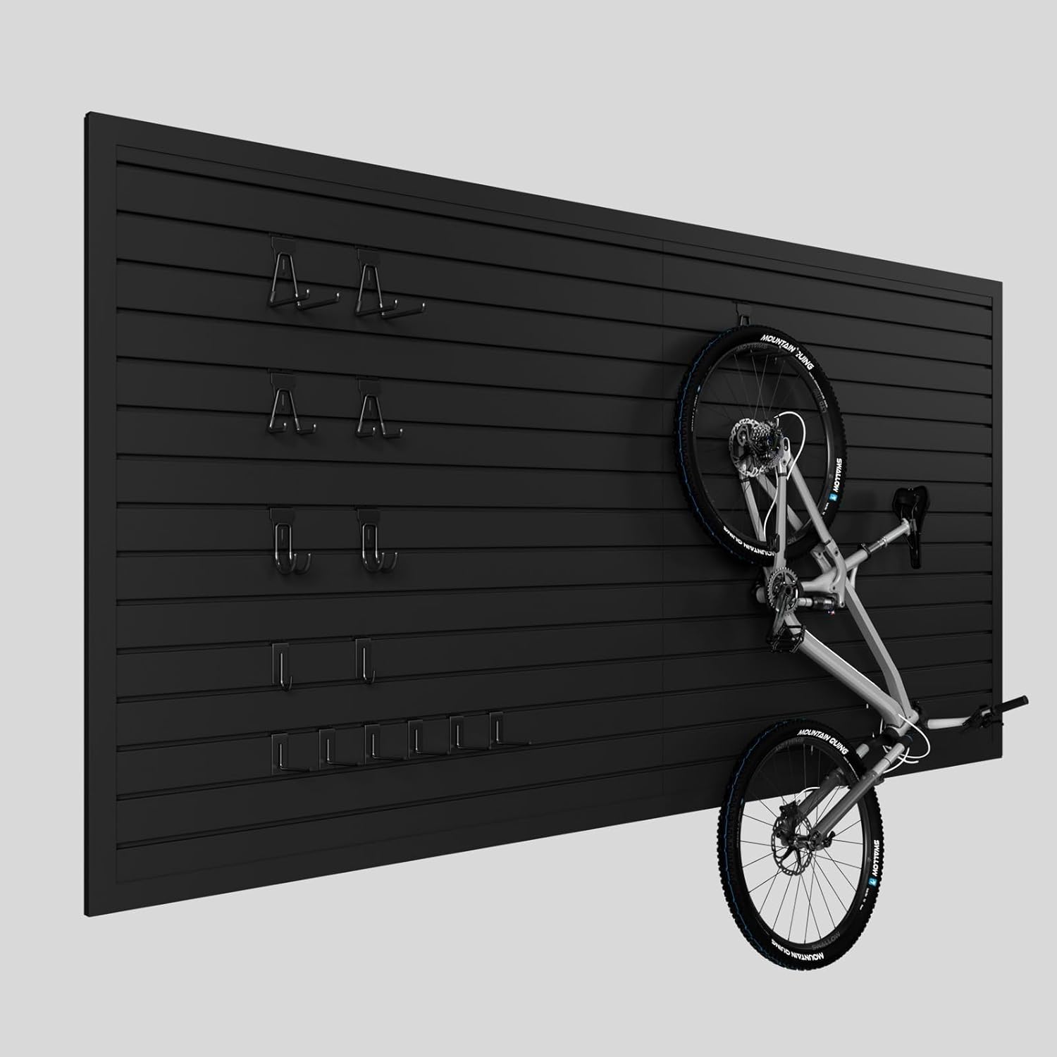 4ftH x 8ftW Slatwall Panel Garage Wall Organizer with Hooks