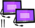 T-SUN 2 Pack 100W LED Black Lights - Bright Outdoor UV Floods