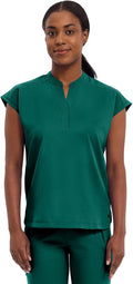 Women's Relaxed Fit Journey Scrub Top with Knit Details