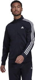 Mens White 3-Stripe Full-Zip Track Jacket - Regular Fit
