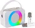 Portable Karaoke Machine for Adults with 2 Wireless Microphones