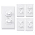 Single Pole Double Toggle Rocker Light Switch (5 Pack) - Space Saving