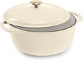 Enamel Cast-Iron 6 Quart Dutch Oven - Family-Sized, Oven Safe