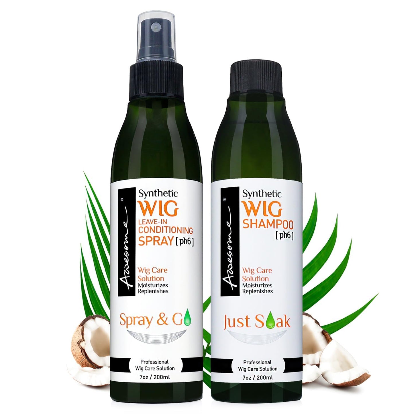 Synthetic Wig Shampoo and Leave in Conditioner Spray Set