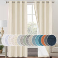 100% Blackout Linen Curtains 84 in Pair - Room Darkening Thermal