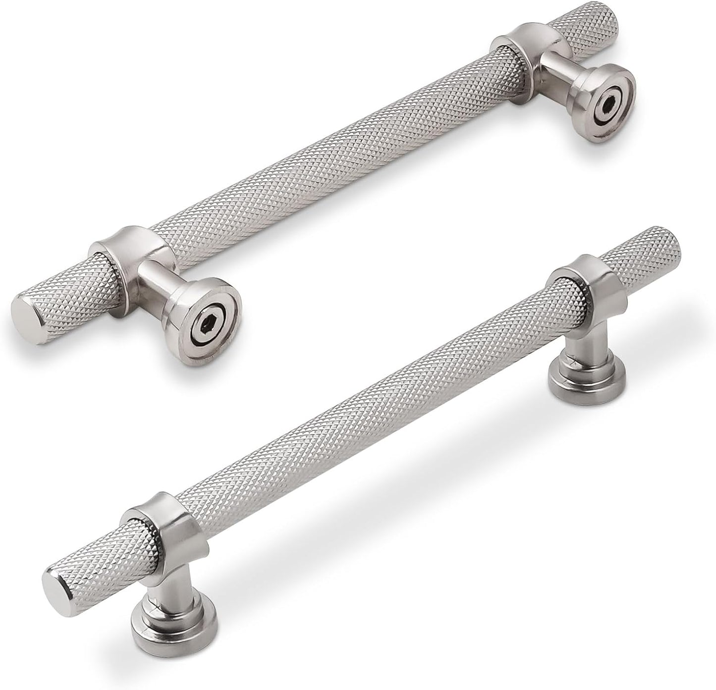 10 Pack 5 Inch Cabinet Pulls in Brushed Satin Nickel Finish