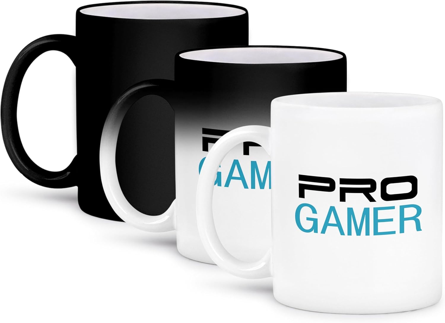 Pro Gamer Magic Mug 11oz, Black/Blue Stylish Text