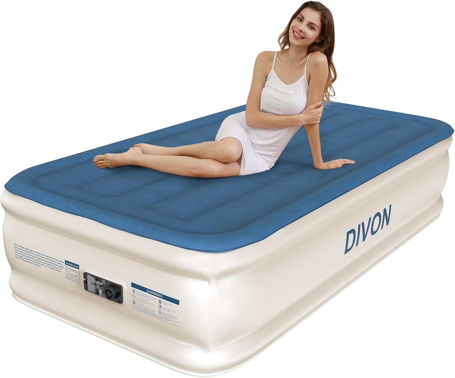 DIVON Twin Air Mattress with Built-in Pump for Comfort