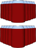 PartyPrints 1000 Pack Red Can Cooler Sleeves - Thick Insulated Koozies