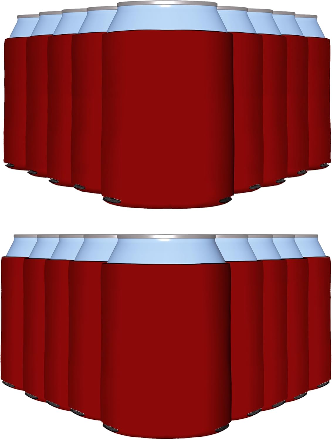 Customizable Red Blank Can Cooler Sleeves for Parties and Events