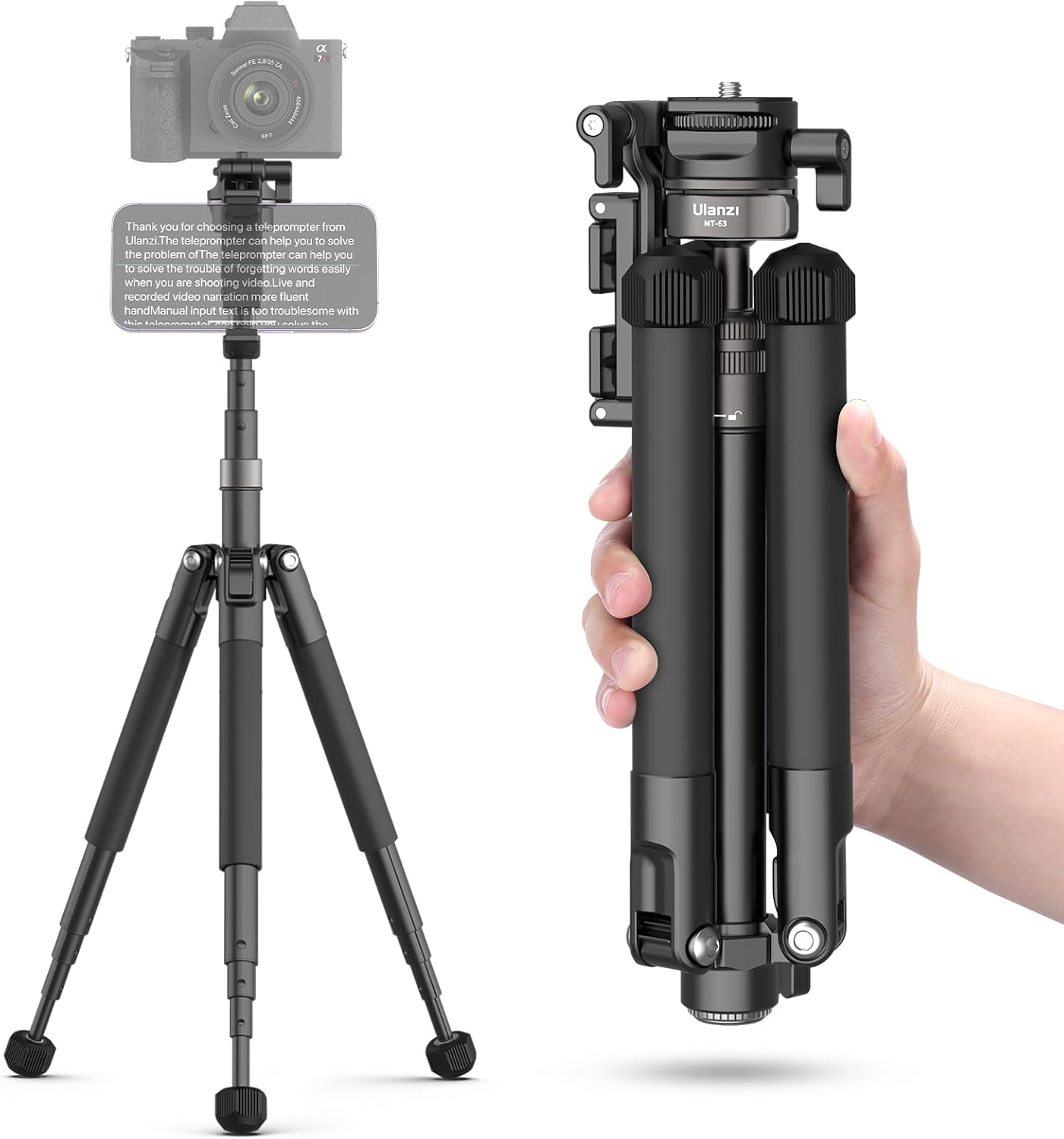 ULANZI MT-63 Mini Phone Tripod: Portable 57 in Aluminum Alloy