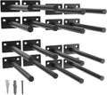 LEOPO Black 16 Pack 10 in Floating Shelf Bracket - Hidden Support