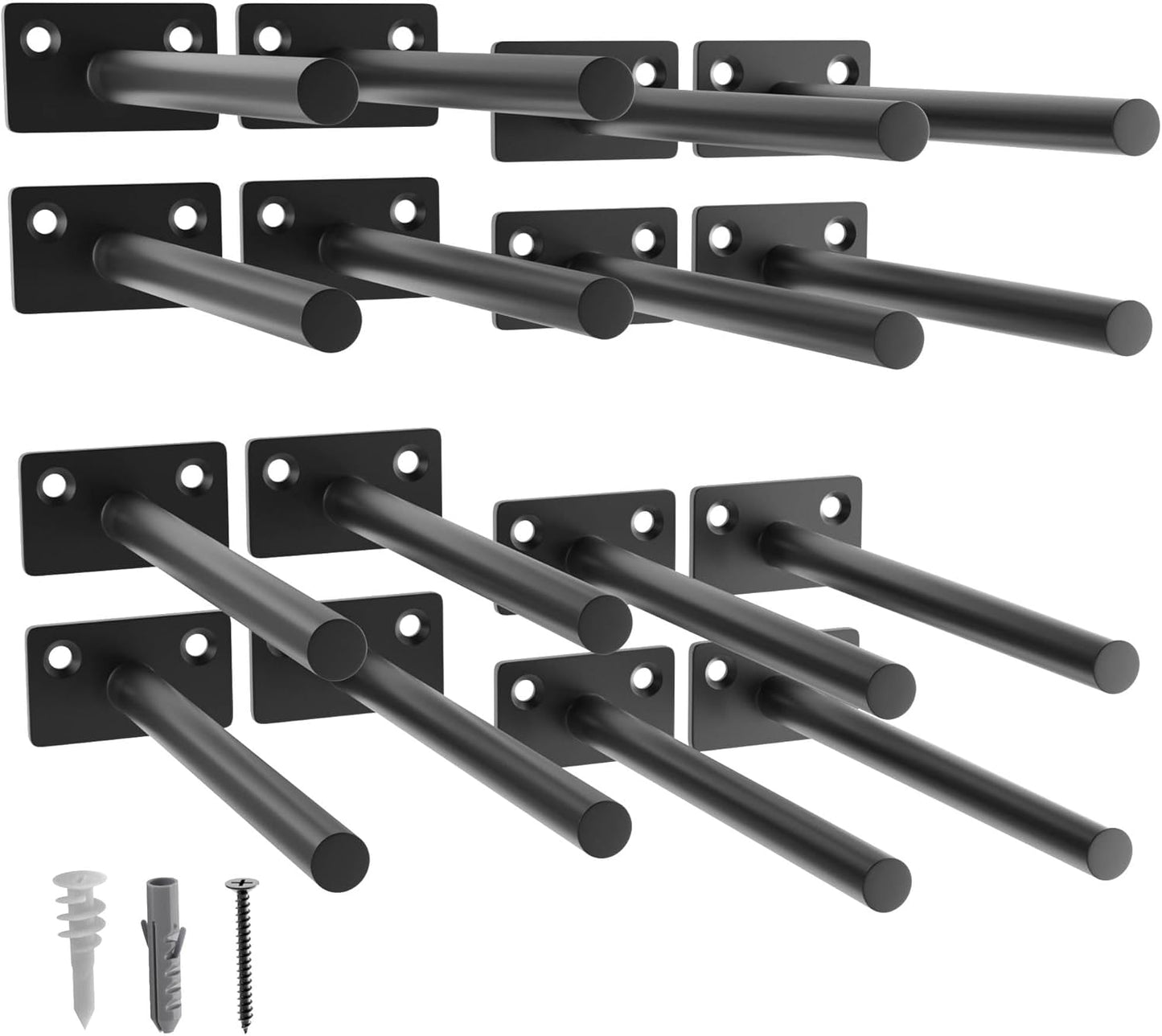 LEOPO Black 10 inch Floating Shelf Bracket for Home Decor