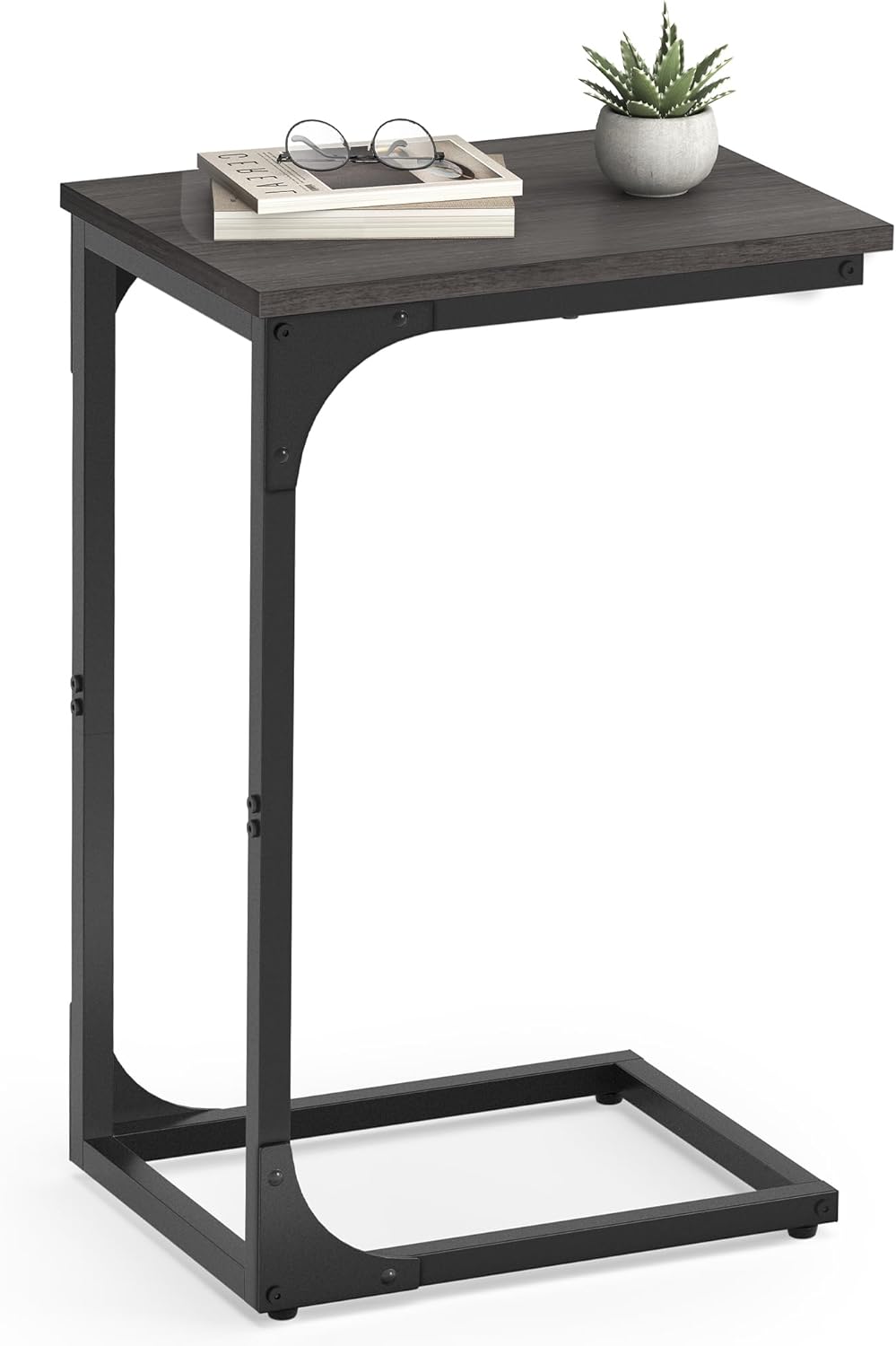 VASAGLE C-Shaped End Table for Small Spaces and Versatile Use