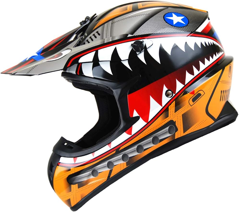 1Storm Adult Motocross Helmet for BMX MX ATV Dirt Bike Racing