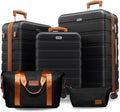 AnyZip Luggage Set 5 Piece Hardshell Suitcases - Lightweight Travel