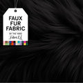 Faux Fur Fabric by the Yard - Black 36in x 60in, Plush Craft Fur