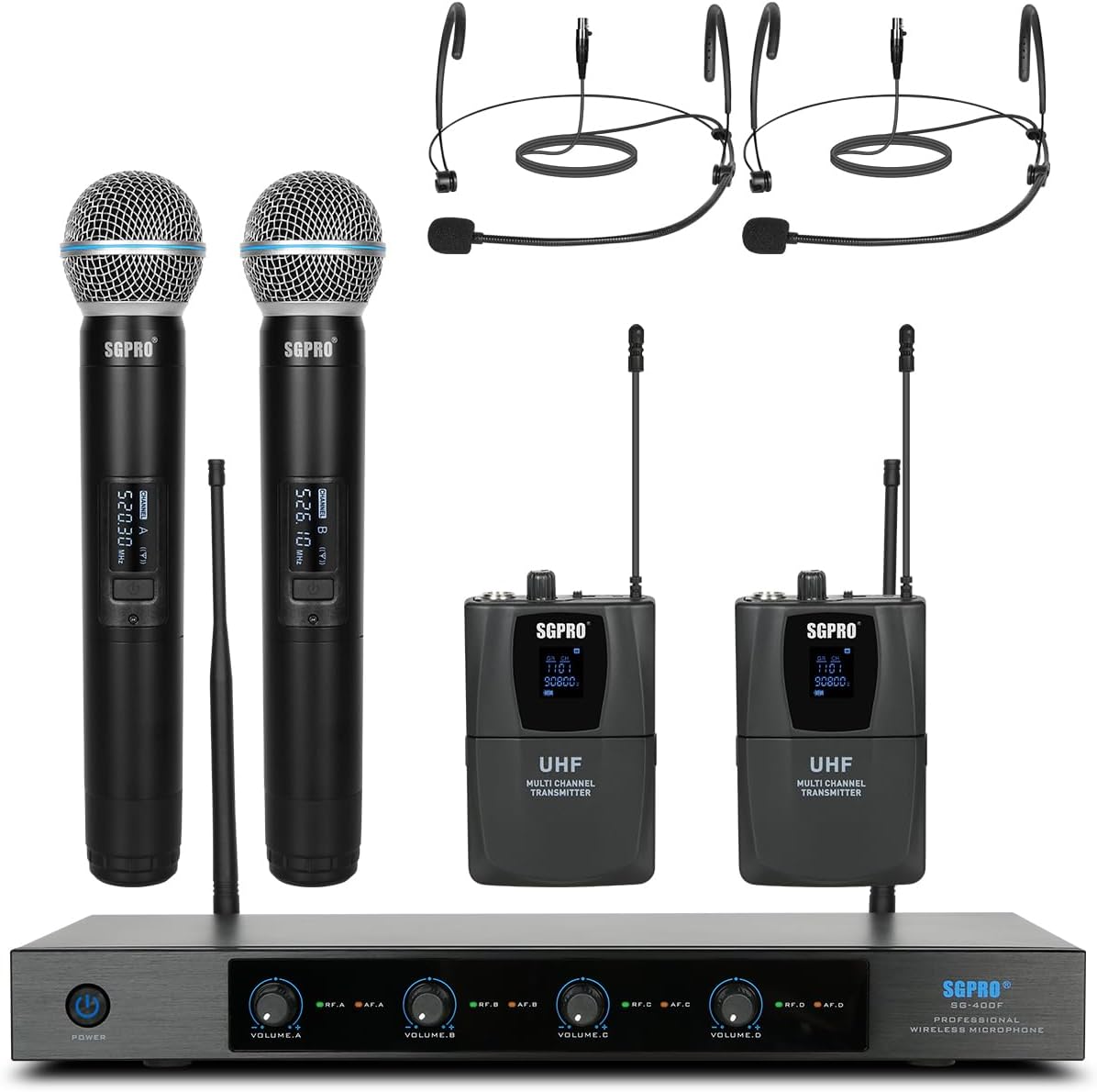 4-Channel Wireless Microphone System for Live Performances