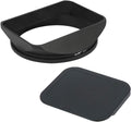 Haoge 77mm Square Metal Screw-in Lens Hood with Cap - Reduce Flare