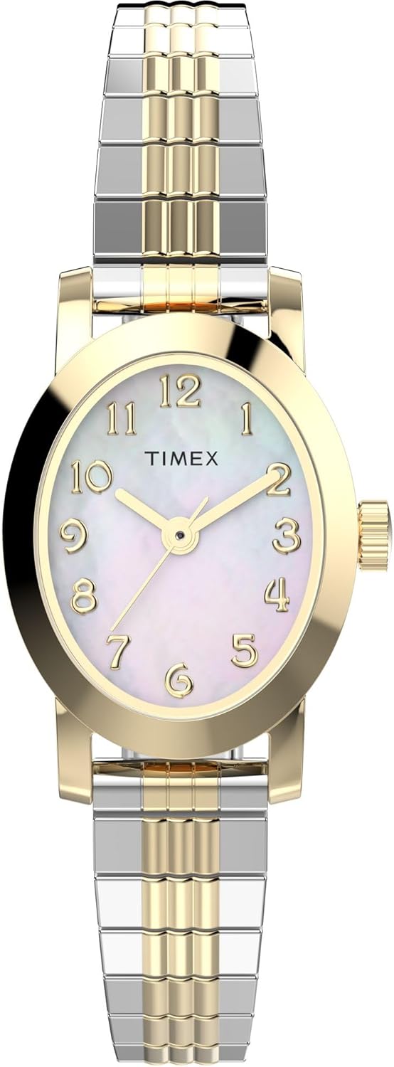 Timex Women's Cavatina Watch with Pearl Dial and Gold-Tone Case