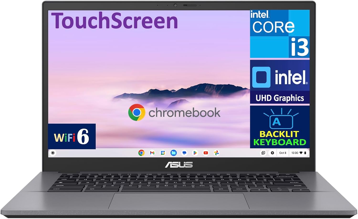 ASUS Chromebook Plus CX34 Touchscreen FHD Display for Everyday Use