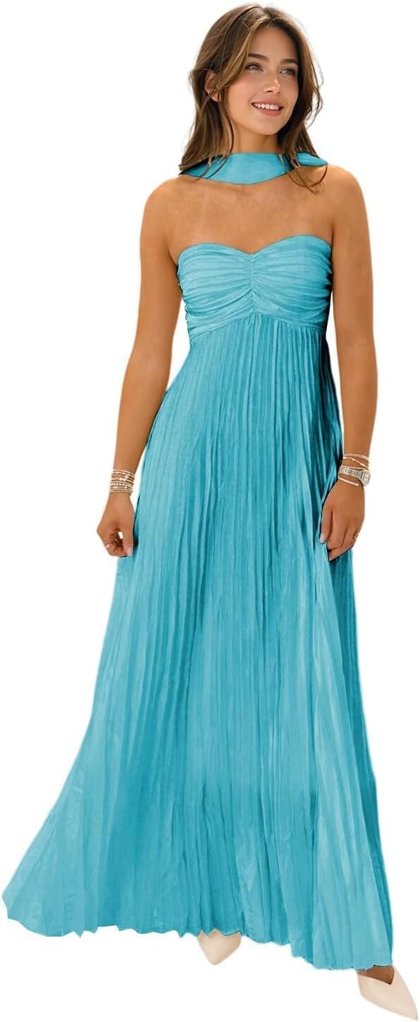Strapless Bridesmaid Dresses for Women with Scarf - 2025 Style