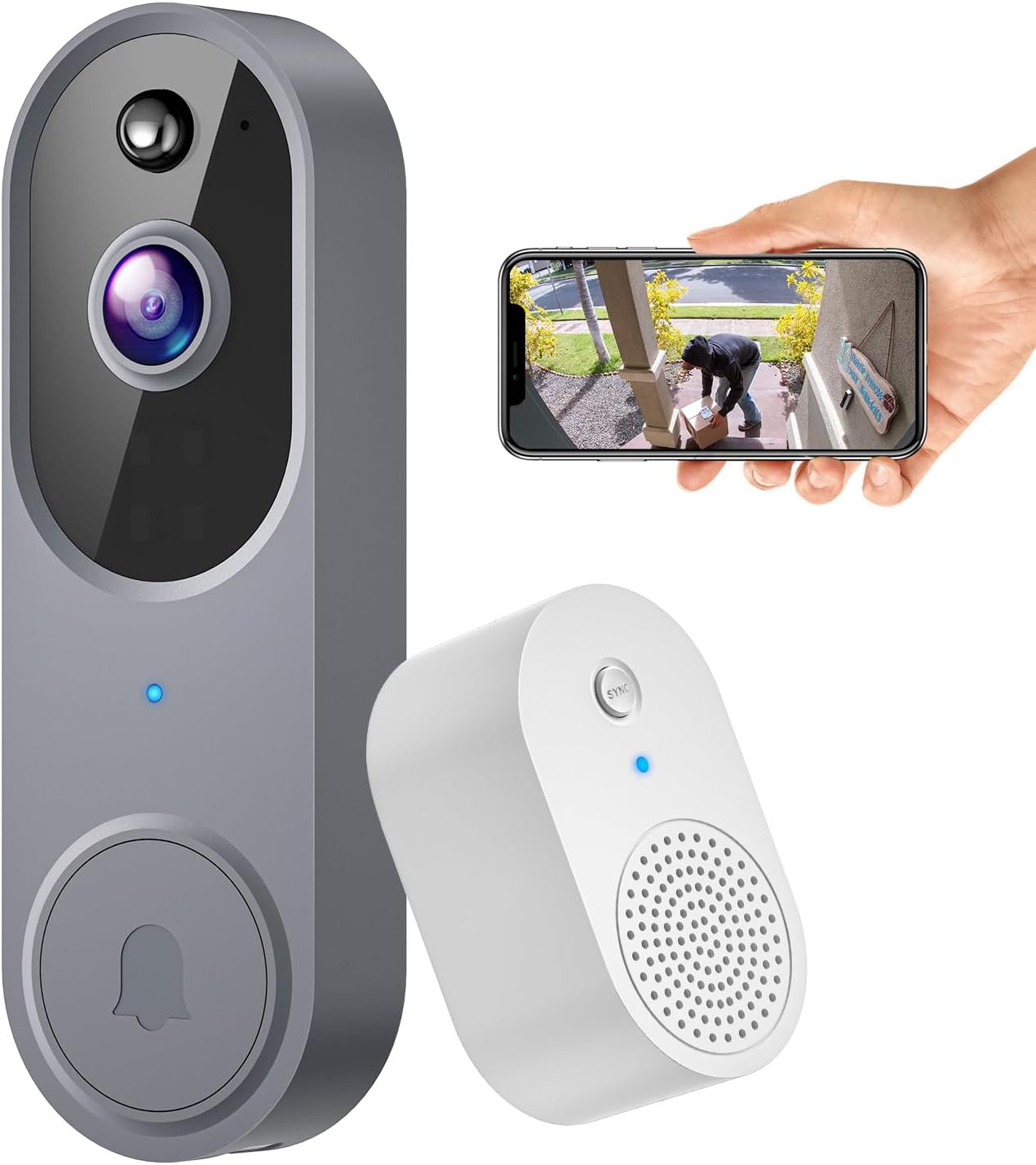 1080P Wireless Doorbell Camera with Human Detection