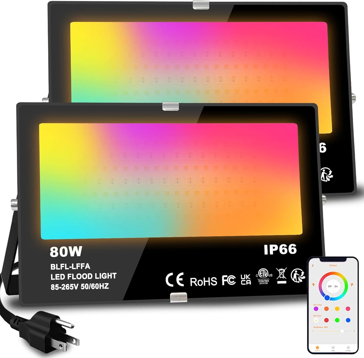 MELPO LED Flood Light Outdoor Smart RGB Landscape Lighting