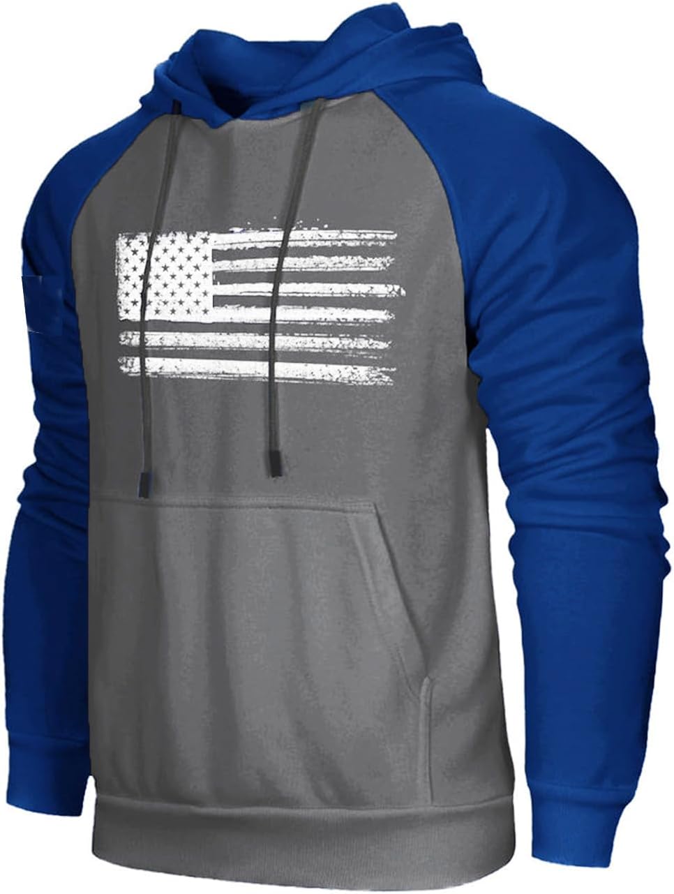 USA Flag Patriotic Hoodie by H HYFOL