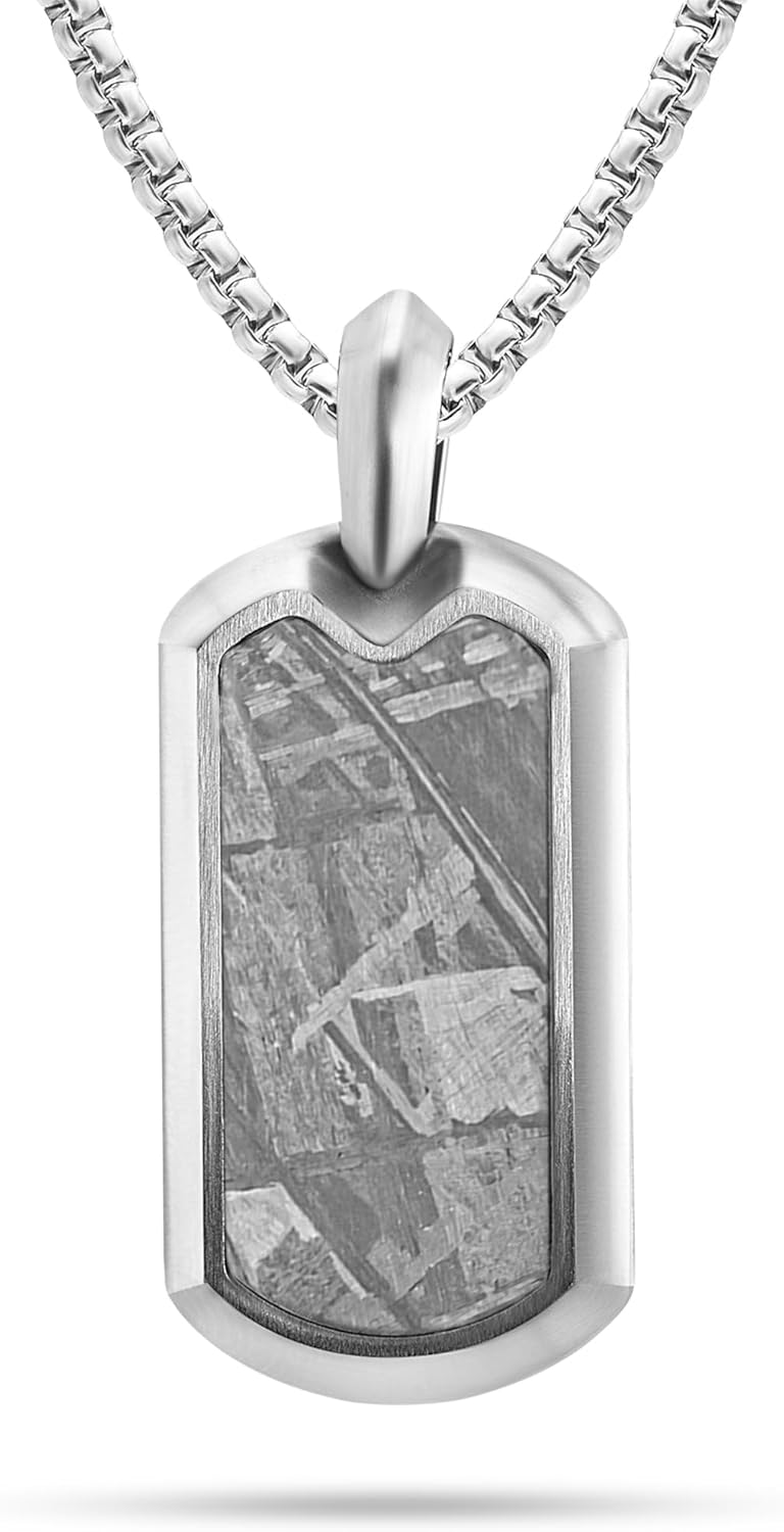 RTZN Meteorite Necklace for Men - Premium Dog Tag Pendant