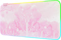 Pink RGB LED Gaming Mouse Pad XXL - Sakura Cherry Blossom Glow