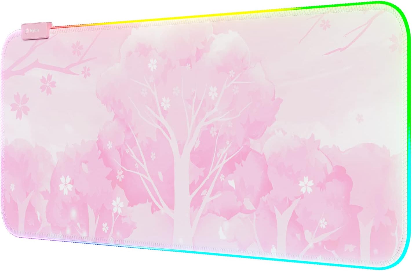 RGB Sakura Gaming Mouse Pad - 14 Modes, XXL Size, Non-Slip, Waterproof - Mytrix