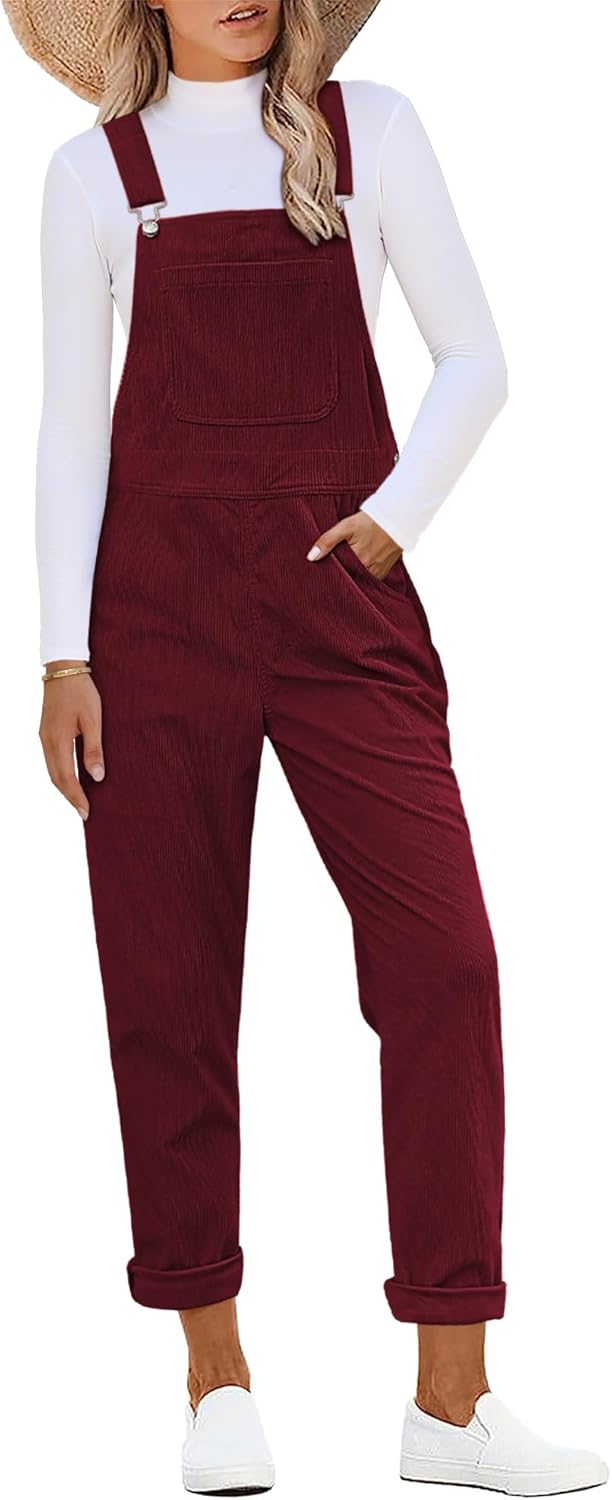 Luvamia Corduroy Overalls for Women with Adjustable Straps