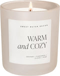 Warm and Cozy Soy Candle - Orange Cinnamon Clove Pine Scent - 15oz