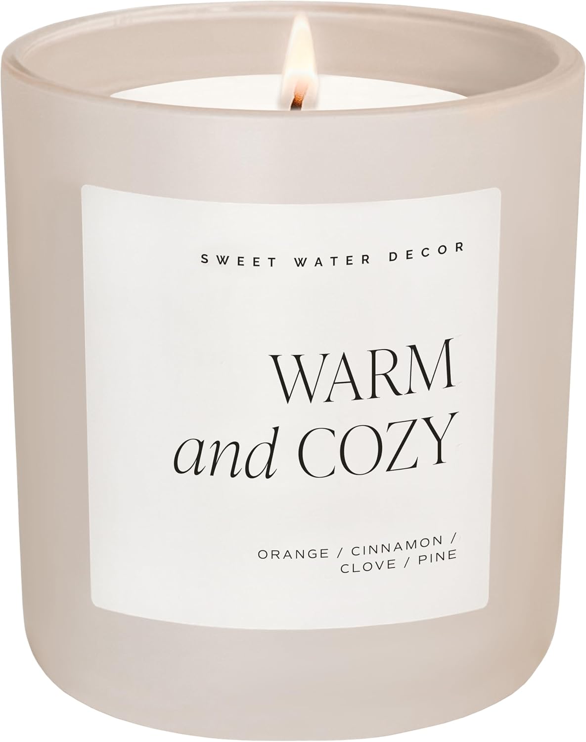 Warm and Cozy Soy Candle - Orange, Cinnamon, Clove, Pine Scent
