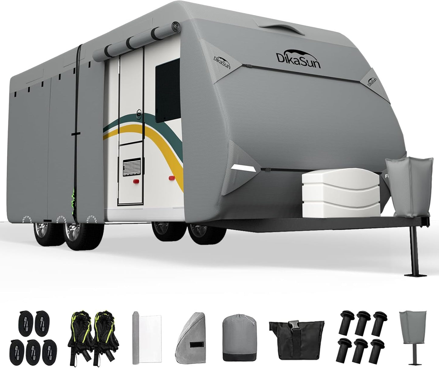 RV Cover - Upgraded 7 Layers Waterproof Camper Cover for 22-24 ft