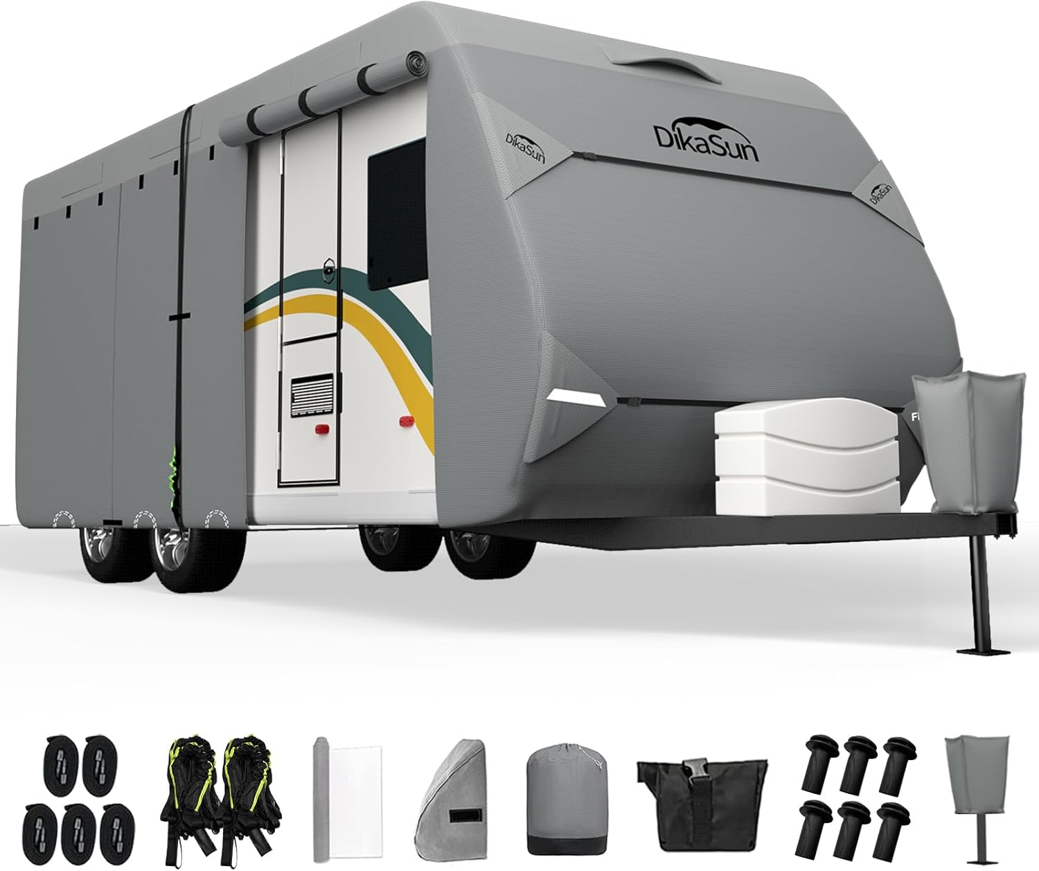 RV Cover - Upgraded 7 Layers Waterproof Camper Cover for 22-24 ft