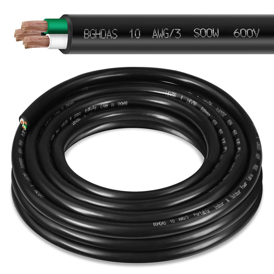 20ft 10/3 SOOW 10 AWG Portable Power Cable for Generators