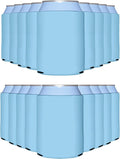 Placid Blue 200 Pack Can Cooler Sleeves - Bulk Insulated Foam
