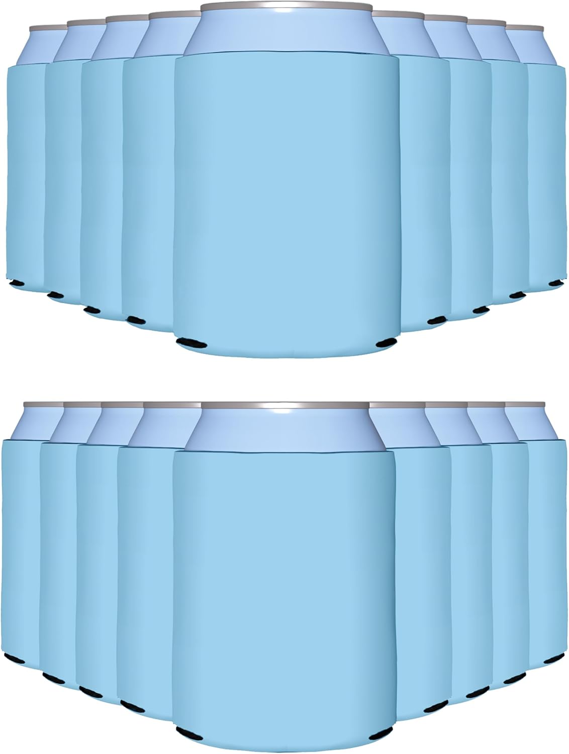 Customizable Placid Blue Can Cooler Sleeves for Parties