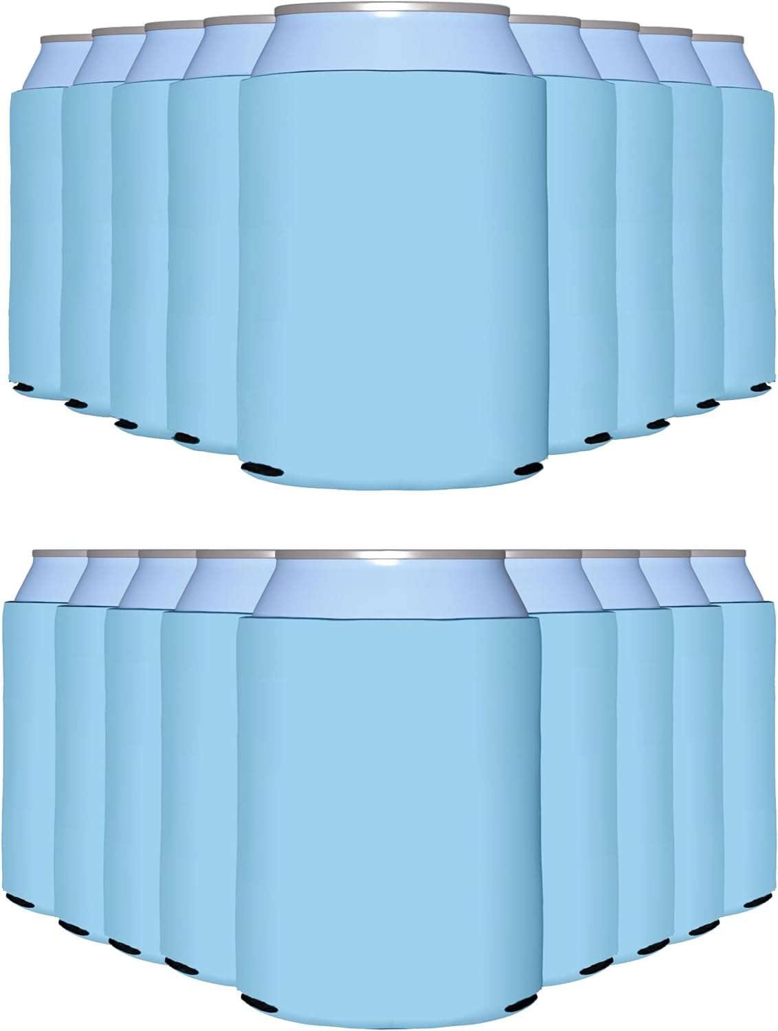 Placid Blue Blank Can Cooler Sleeves for Customizable Fun