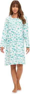 Casual Nights Women's Flannel Floral Long Sleeve (Style 3WYN)