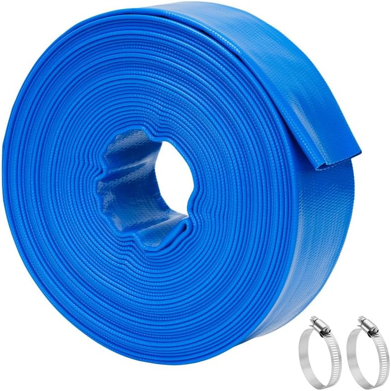 Heavy Duty 2 in x 50 FT Pool Backwash Hose for Easy Drainage