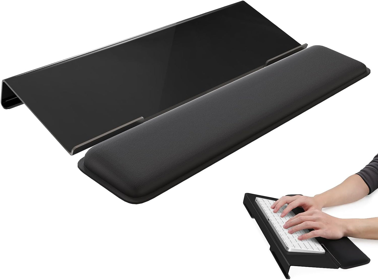 Ergonomic Keyboard Stand for Comfortable Typing - Black