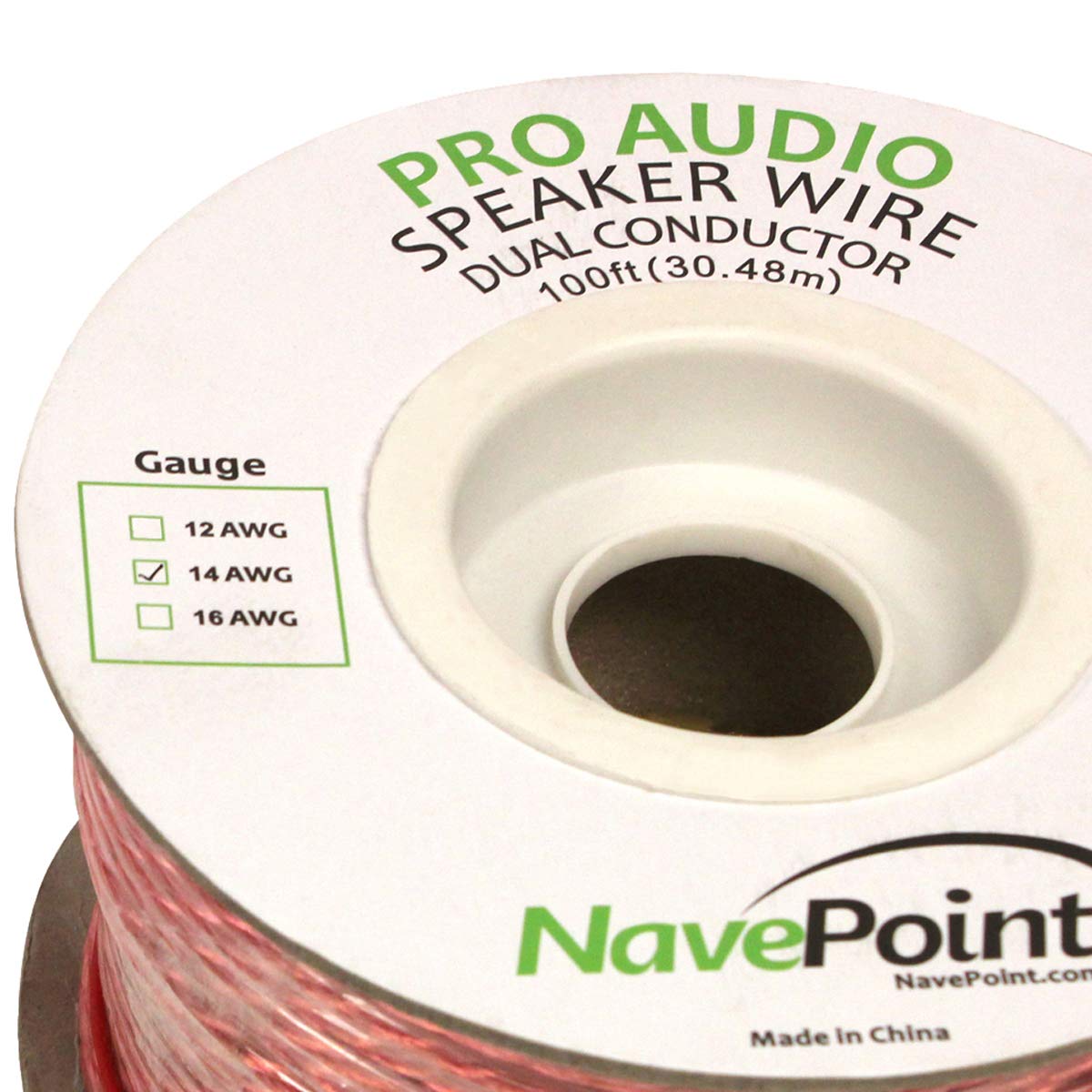 NavePoint 100ft in Wall Audio Speaker Cable Wire for Home Use