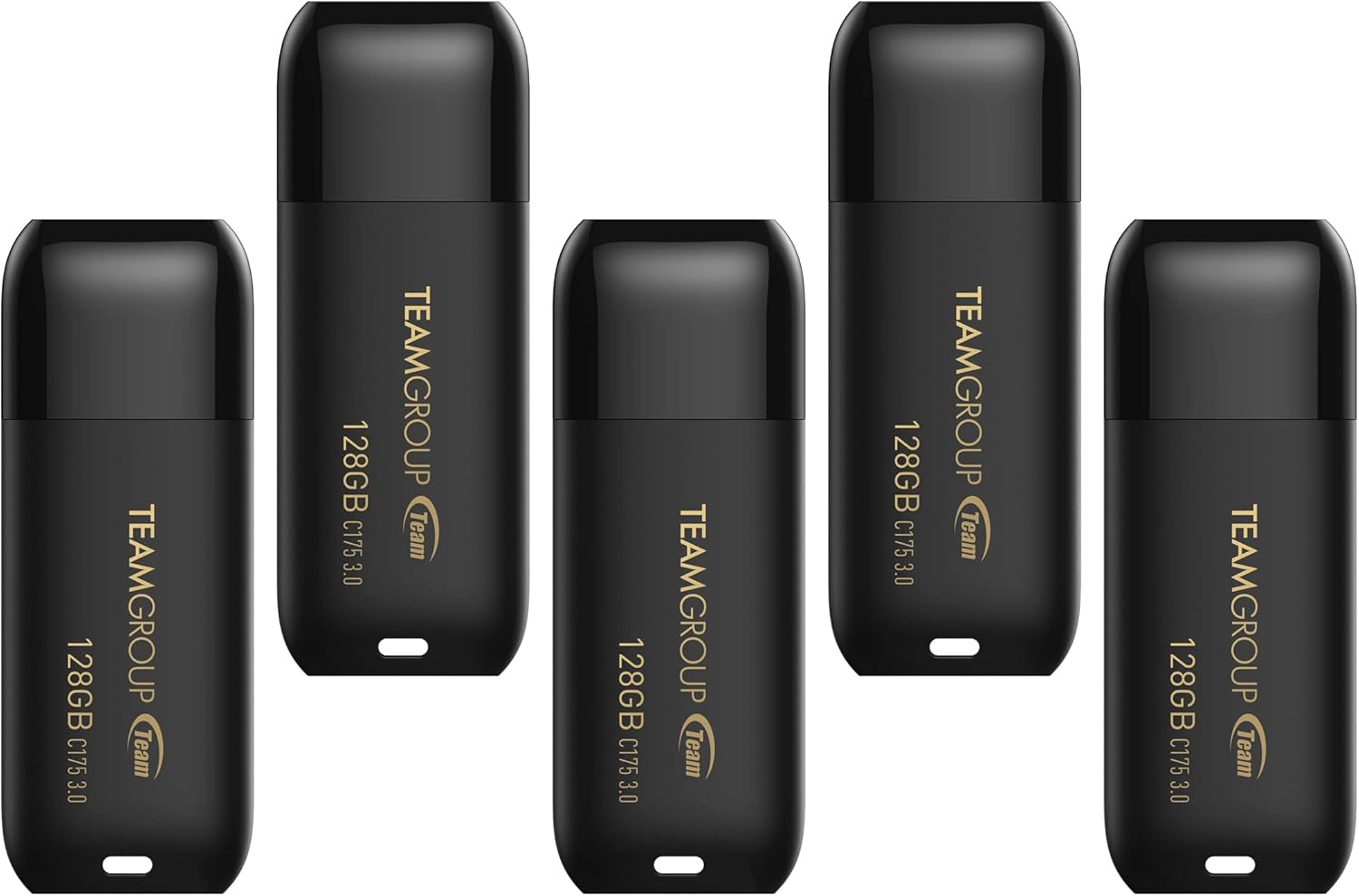 TEAMGROUP C175 128GB USB 3.2 Flash Drive 5 Pack for Storage