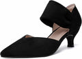 Kitten Heels for Women Closed Toe Comfortable Low Heels - Sleek Pumps