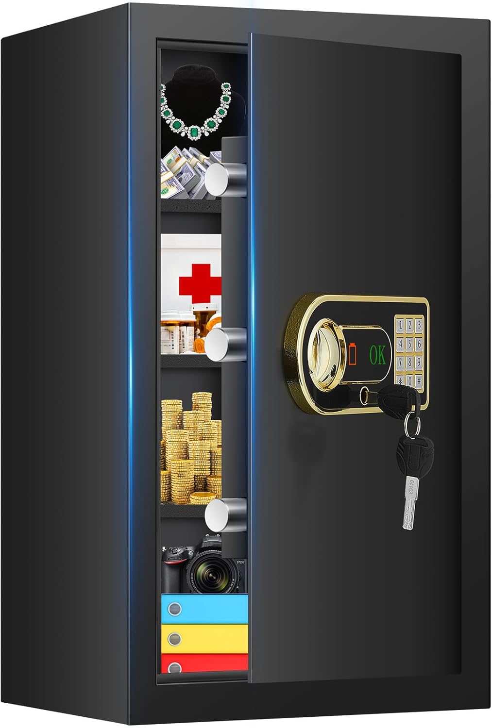 5.8 Cuft Large Fireproof Safe Box for Home Use with Digital Keypad