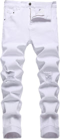 Men's Slim Fit Stretch Ripped Skinny Jeans - Slim Straight Comfort sit