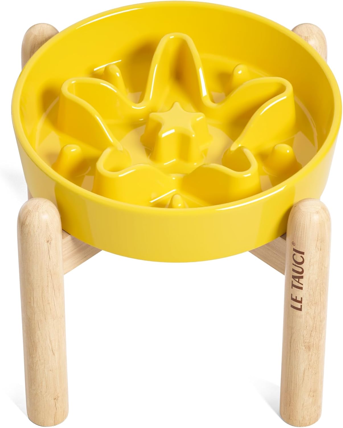 LE TAUCI Ceramic Slow Feeder Dog Bowl for Healthy Eating